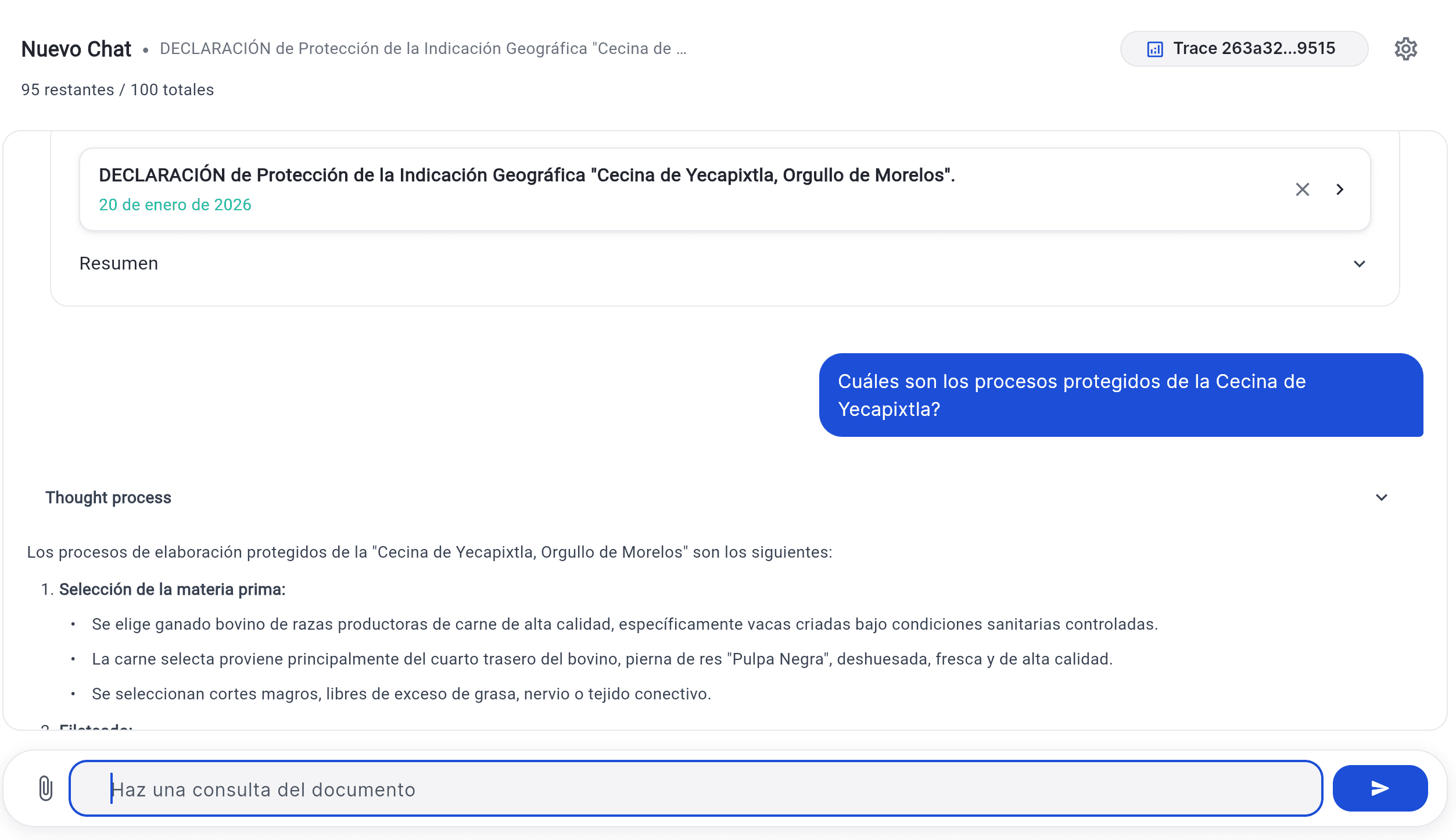 Habla con un documento